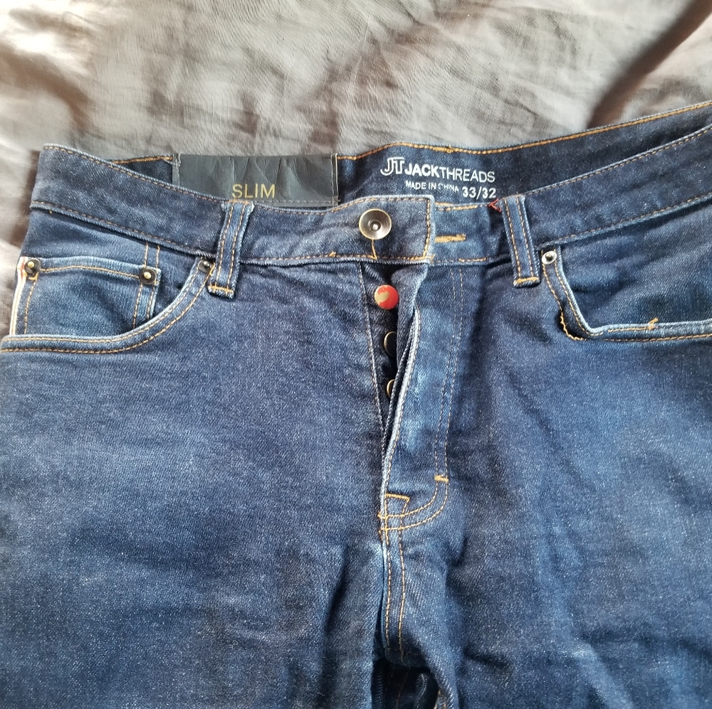 Jack Threads slim-fit blue jeans - Picture 2 of 3